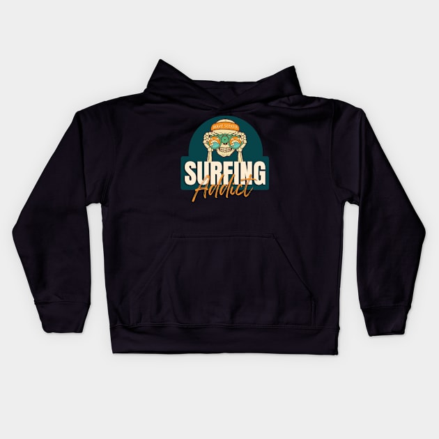 Surfing Addict Kids Hoodie by Blumammal